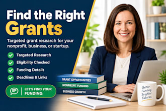 research and find grants for your nonprofit, business, or startup