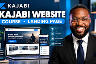 be your kajabi website design, kajabi online course, kajabi landing page expert