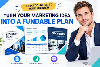 marketing agency business plan with financial model and pitch deck