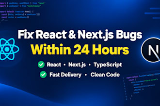 fix react nextjs or typescript bugs within 24 hours