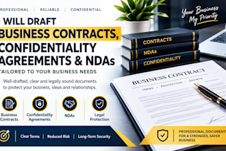 draft business contracts, confidentiality agreements and ndas
