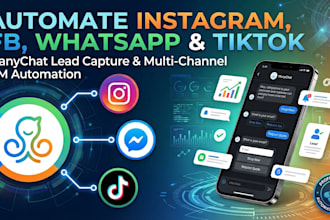 automate facebook instagram tiktok whatsapp with manychat to get leads