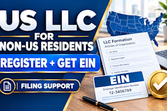 help non US residents register a US llc and obtain an ein