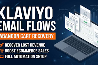 set up klaviyo abandon cart recovery welcome series flows for ecommerce