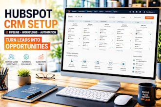 create a full done hubspot CRM setup with sales pipeline marketing automation