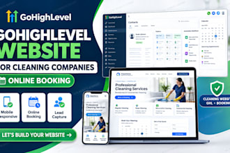 build a gohighlevel cleaning service website with online booking