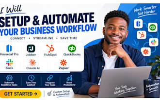 setup automate housecall pro jobber hubspot quickbooks slack claude ai zapier