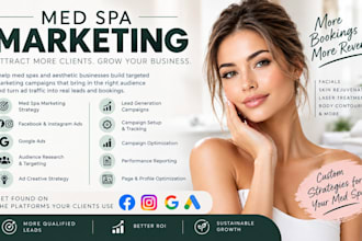 be your med spa marketing manager and meta, google ads lead generation expert