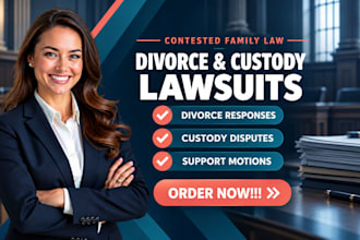 handle contested divorce, custody and child support lawsuits