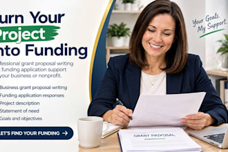write a small business grant proposal and funding application