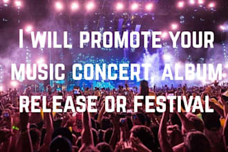 promote your music concert, album release or festival