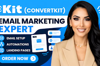 design kit landing page setup convertkit newsletter convertkit email sequence