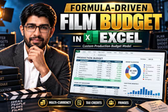 create a formula driven film production budget in excel