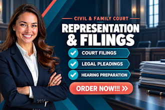 represent you and prepare civil or family law filings