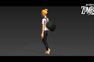 port daz3d file to game, project zomboid model, realistic character, ue5 rigging