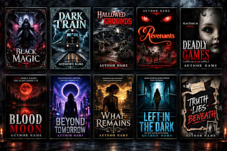 design a terrifying professional horror book cover