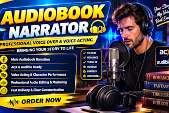 be best female audiobook narrator fiction novel voiceover male voice audiobook