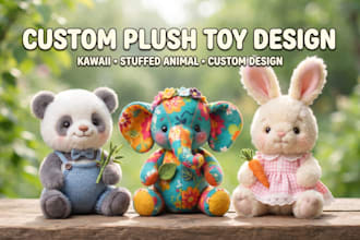 do custom handcrafted animal personalized animal plush toy, handmade plushie