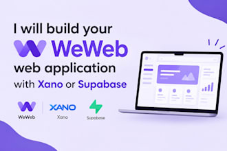 build your weweb web application with xano or supabase