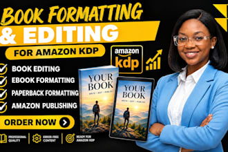 book formatting, book editing ebook formatting paperback formatting amazon