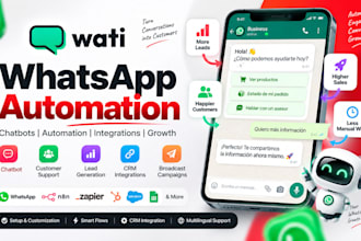 configuración wati, chatbot de whatsapp, automatización wati, integracion flujos