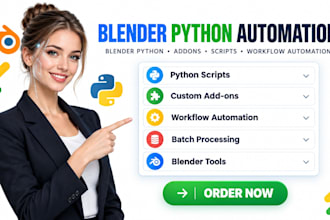 write blender python script for blender addon, automation, worklows and plugin