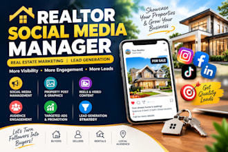 be your realtor social media manager, real estate marketing, lead generation