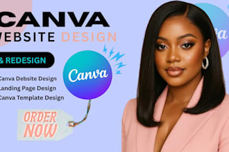 create canva website design landing page redesign canva editable website