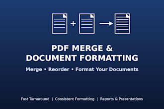 merge, reorder, and format your PDF documents