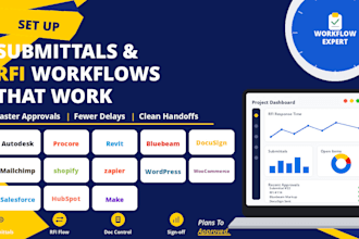 setup autodesk build procore revit bluebeam docusign for submittals CRM workflow