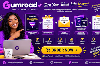 gumroad sales funnel ebook lead magnet email upsell cross sell product audit