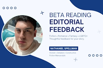 beta read your fiction manuscript and provide detailed feedback