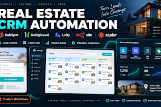 automate real estate CRM with hubspot, gohighlevel, lofty, n8n and zapier