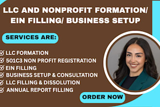 do llc registration, dissolution, ein, 501c3 and nonprofit bylaws