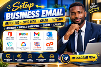setup office 365 zohomail gmail outlook godaddy google workspace zimbra cpanel