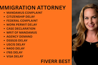 be your ny, ca, nc, florida lawyer for writ of mandamus, n400, ds5535 and i765