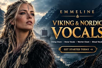 create cinematic viking chant, norse vocals, nordic chant, warrior chant, ritual