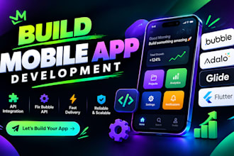 build bubble adalo glide flutter app developer expert fix bubble api integration