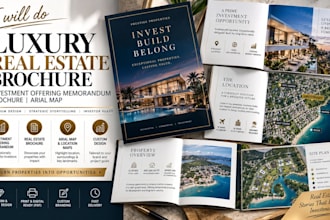 do luxury real estate brochure investment offering memorandum brochure arial map