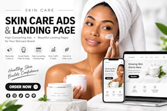 generate skincare leads beauty brand leads with meta ads and landing page
