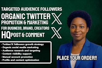 grow twitter x followers engagement via organic marketing