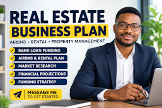 real estate property management airbnb rental business plan bank loan funding