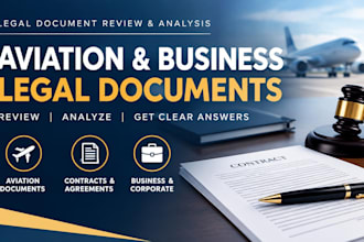 provide aviation and business legal research, contracts, and legal guidance