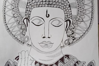 do beautiful mandala art and calligraphy cursive handwriting