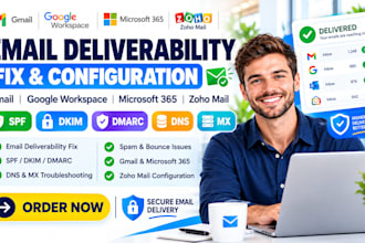fix email deliverability gmail google workspace microsoft 365 zoho mail dns spf