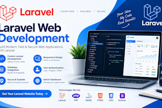 develop a laravel web application and dashboard