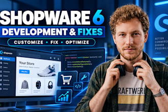 develop, customize and fix your shopware 6 ecommerce store