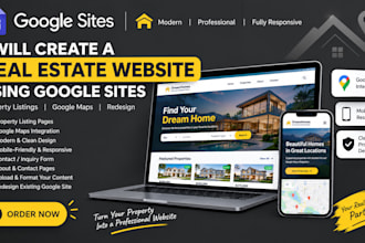 create google sites real estate website, property listing, website redesign