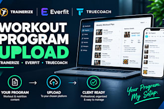 upload workout programs to trainerize everfit or truecoach