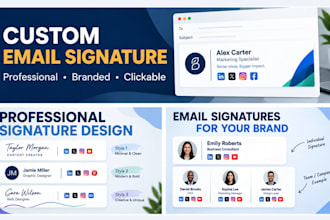 do a professional signature custom email signature design